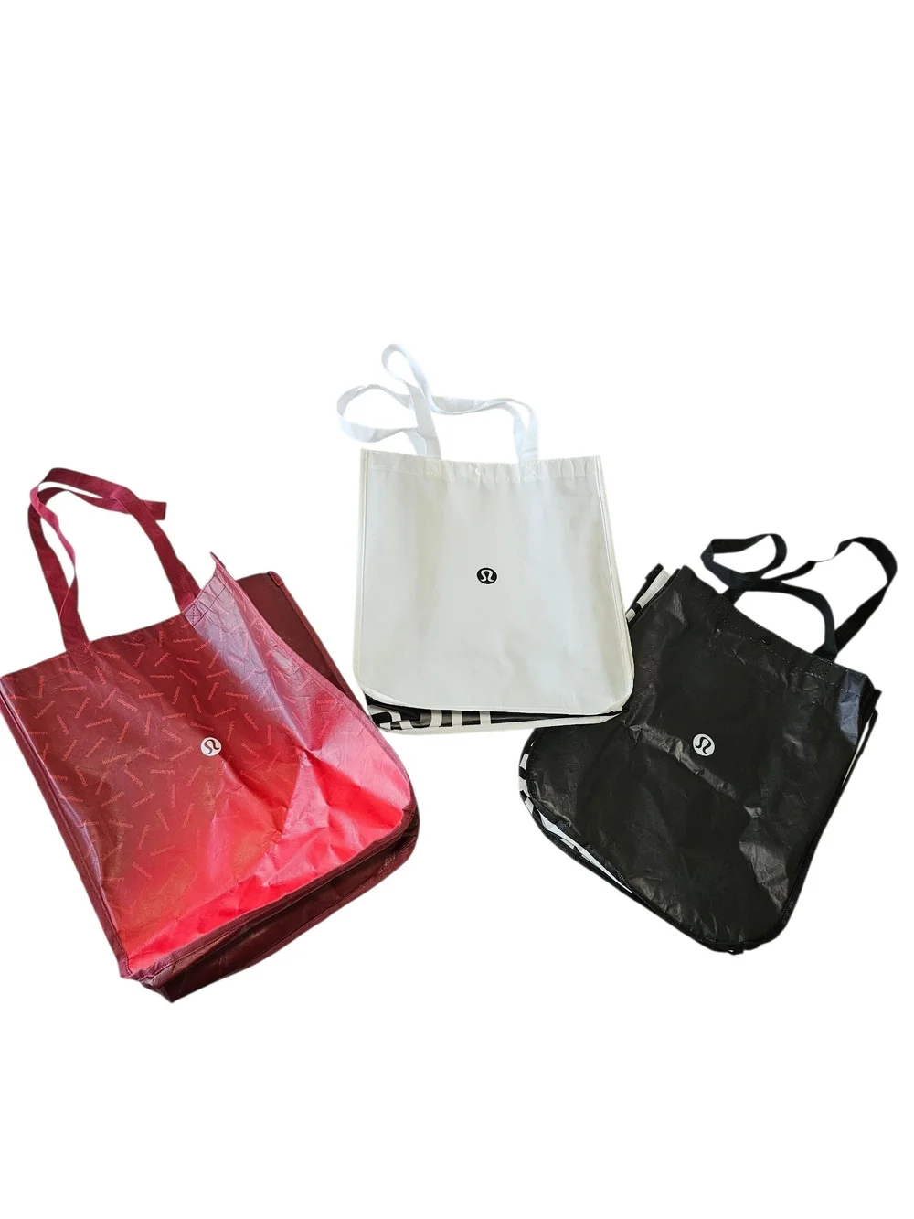 lululemon athletica Tote Bag Trio — Red, White, Black